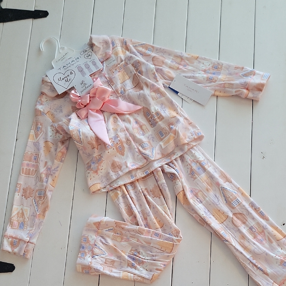 Tahari Kids Pajama Set - Pink and Cream